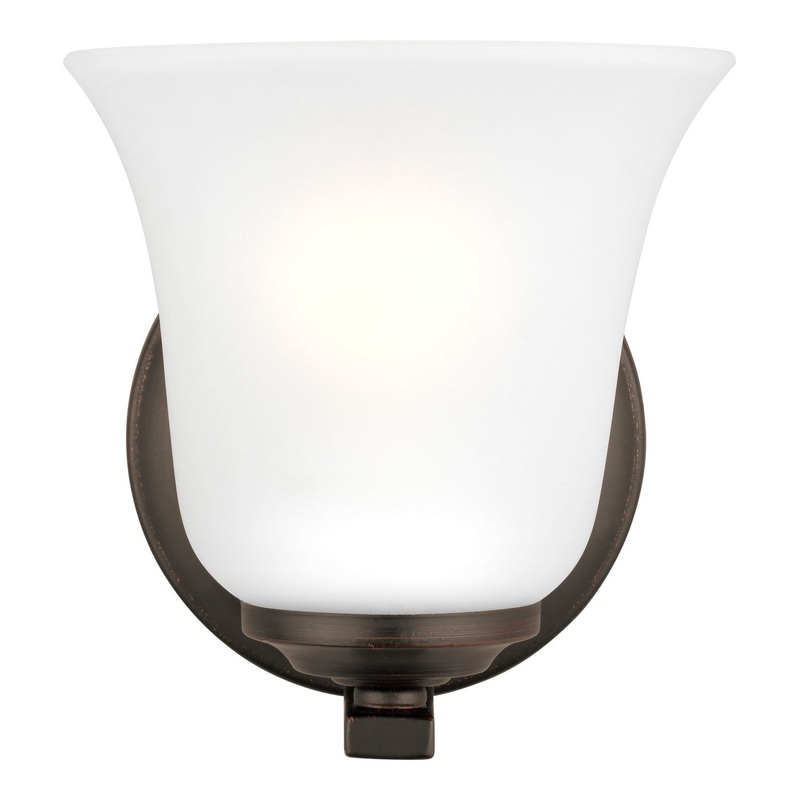 Generation Lighting 4139001-710 Emmons One Light Wall / Bath Sconce, Bronze