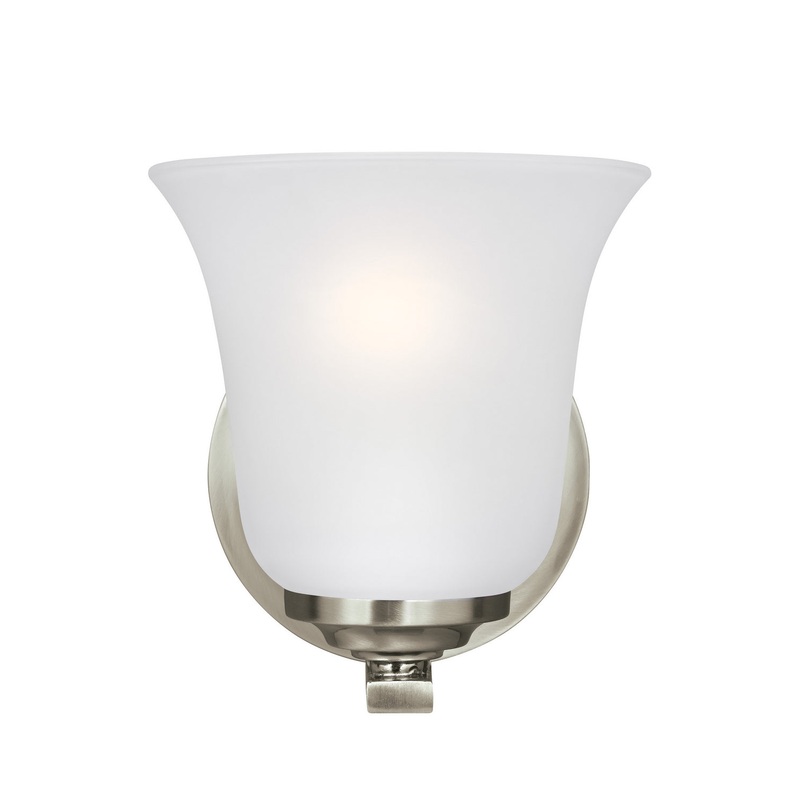 Generation Lighting 4139001EN3-962 Emmons One Light Wall / Bath Sconce, Brushed Nickel