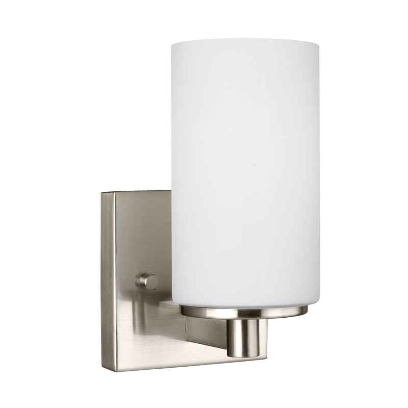 Generation Lighting 4139101-962 Hettinger One Light Wall / Bath Sconce, Brushed Nickel