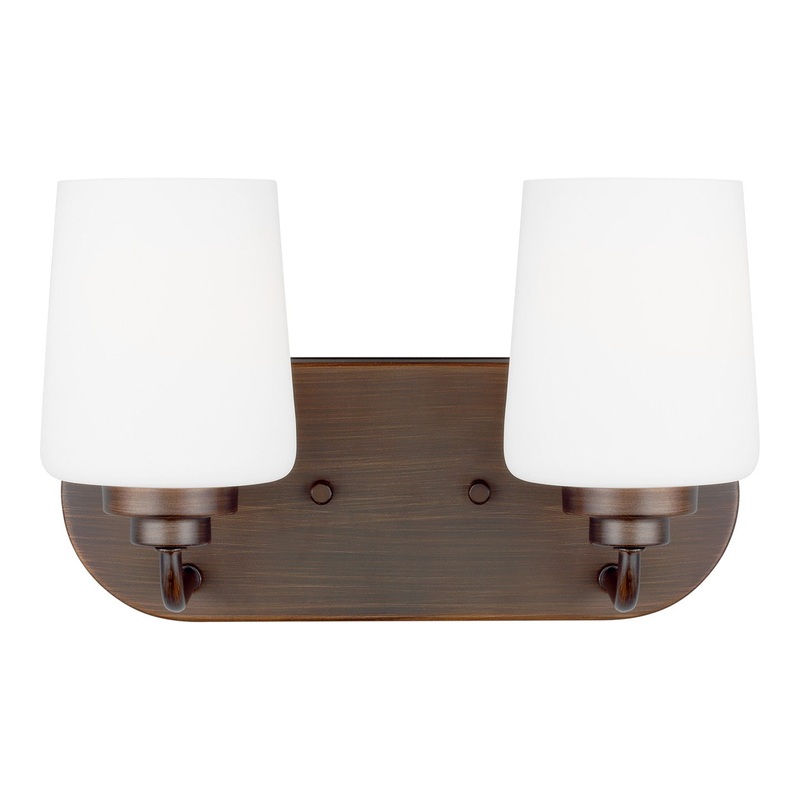 Generation Lighting 4402802-710 Windom Two Light Wall / Bath, Bronze