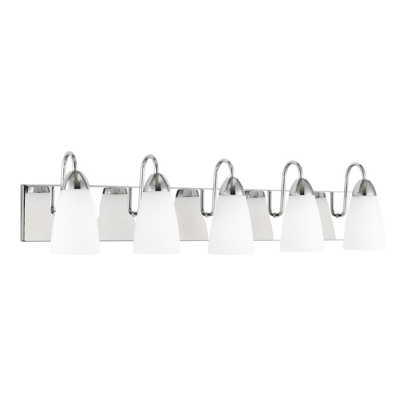 Generation Lighting 4420205EN3-05 Seville Five Light Wall / Bath, Chrome