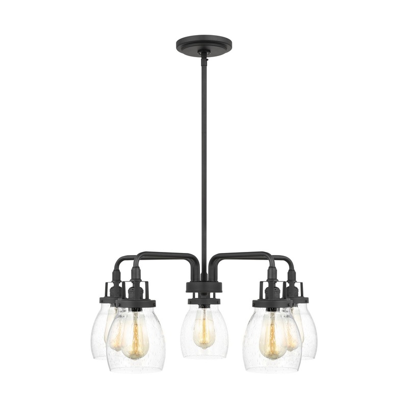 Generation Lighting 3114505-112 Belton Five Light Chandelier, Midnight Black