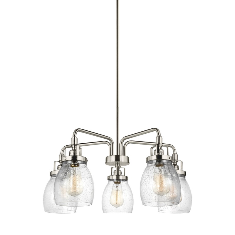 Generation Lighting 3114505-962 Belton Five Light Chandelier, Brushed Nickel