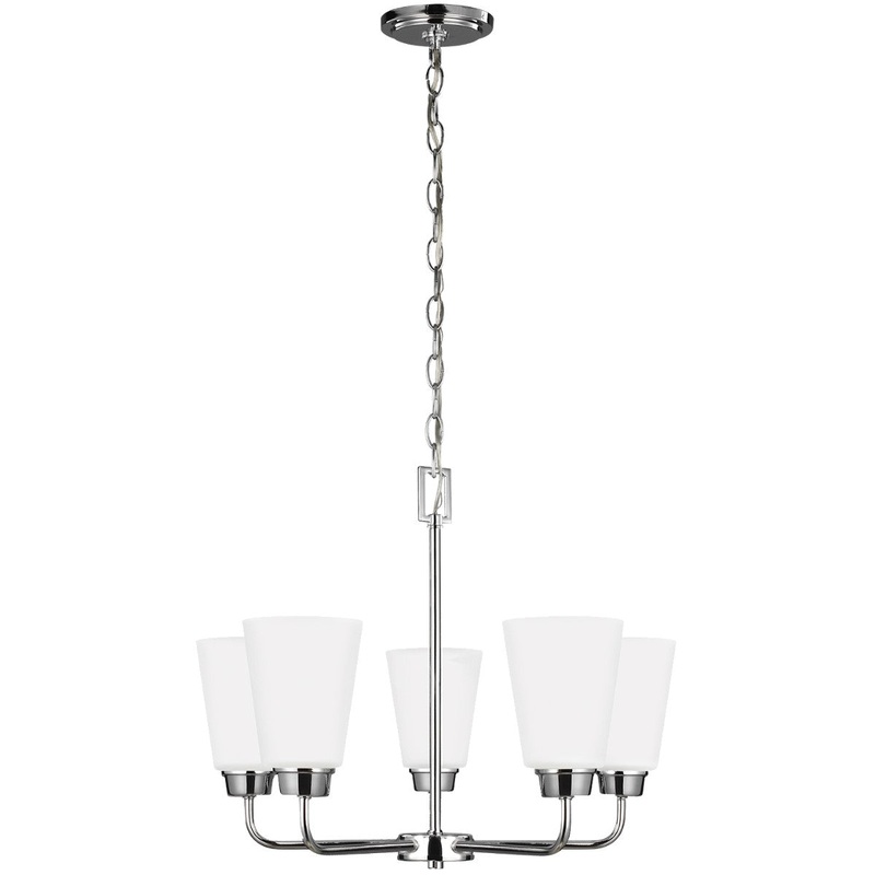 Generation Lighting 3115205-05 Kerrville Five Light Chandelier, Chrome