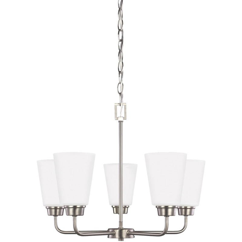 Generation Lighting 3115205EN3-962 Kerrville Five Light Chandelier, Brushed Nickel