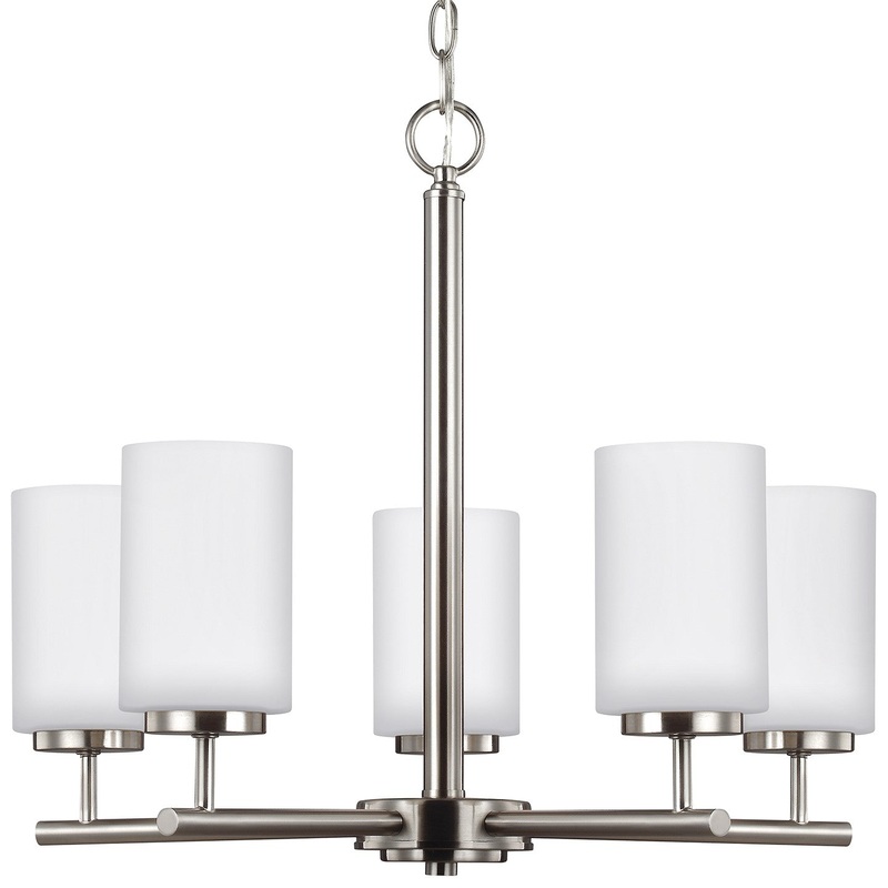 Generation Lighting 31161EN3-962 Oslo Five Light Chandelier, Brushed Nickel