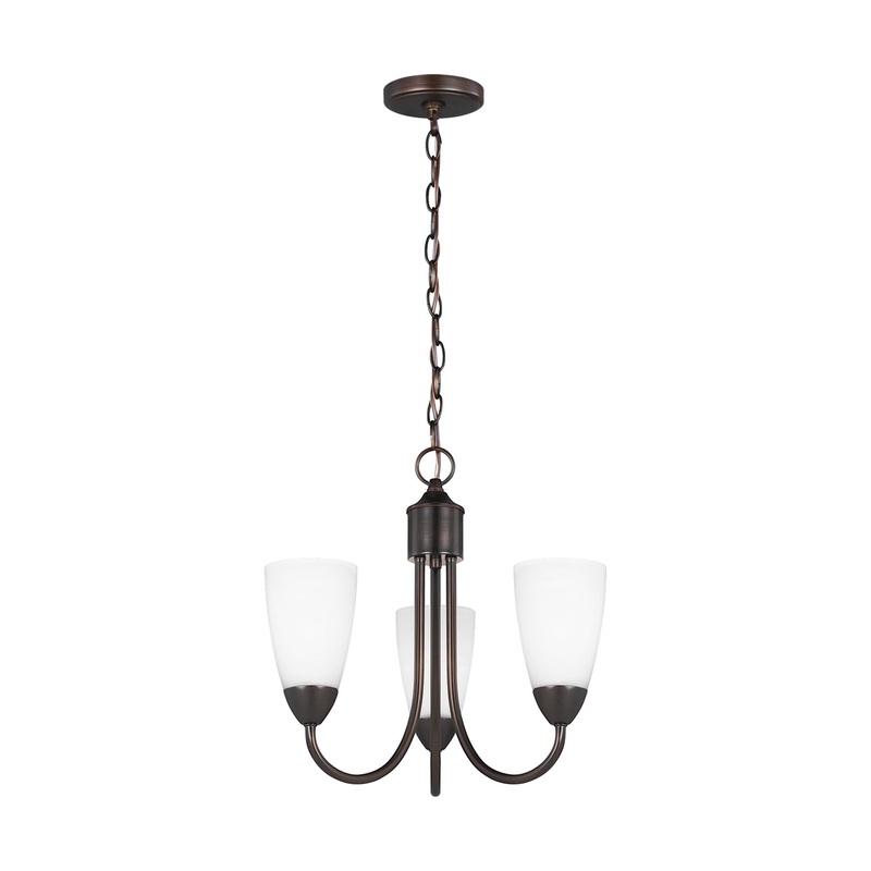Generation Lighting 3120203EN3-710 Seville Three Light Chandelier, Bronze