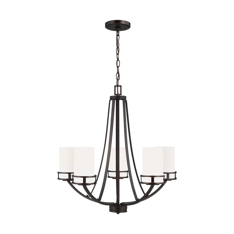 Generation Lighting 3121605-710 Robie Five Light Chandelier, Bronze