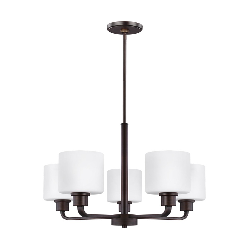 Generation Lighting 3128805-710 Canfield Five Light Chandelier, Bronze