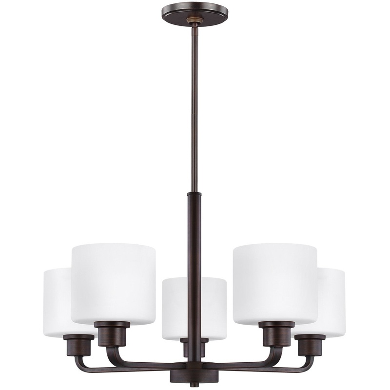 Generation Lighting 3128805EN3-710 Canfield Five Light Chandelier, Bronze