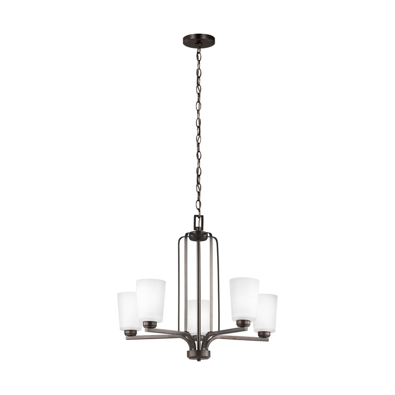 Generation Lighting 3128905-710 Franport Five Light Chandelier, Bronze