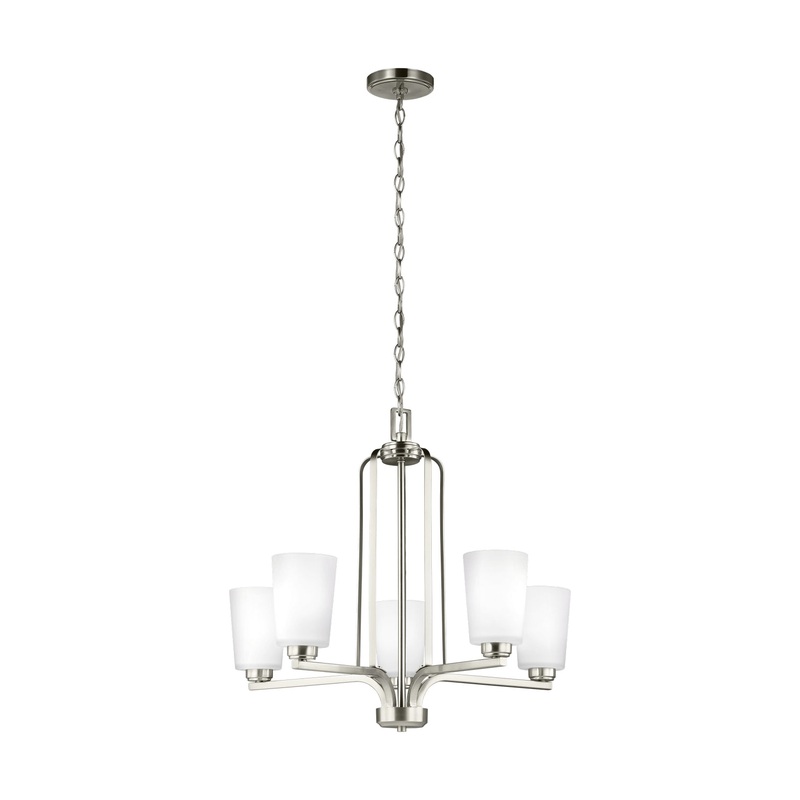 Generation Lighting 3128905-962 Franport Five Light Chandelier, Brushed Nickel