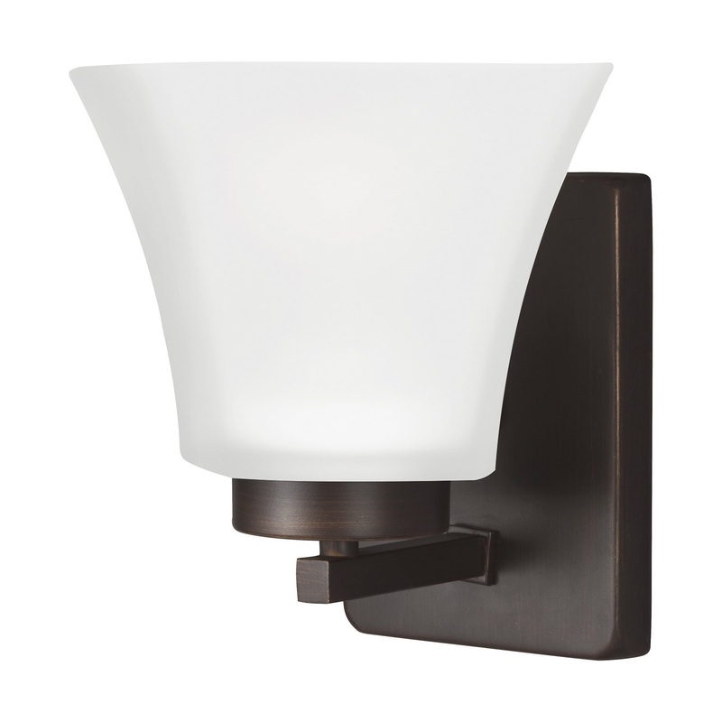 Generation Lighting 4111601-710 Bayfield One Light Wall / Bath Sconce, Bronze (Discontinued)