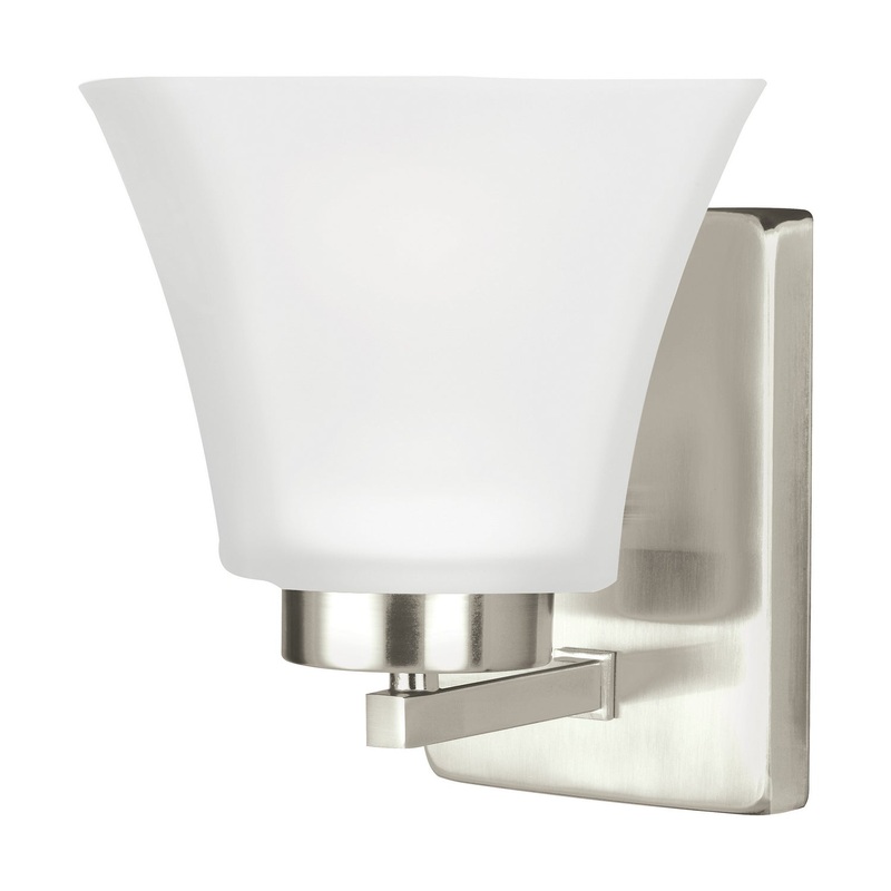 Generation Lighting 4111601-962 Bayfield One Light Wall / Bath Sconce, Brushed Nickel (Discontinued)