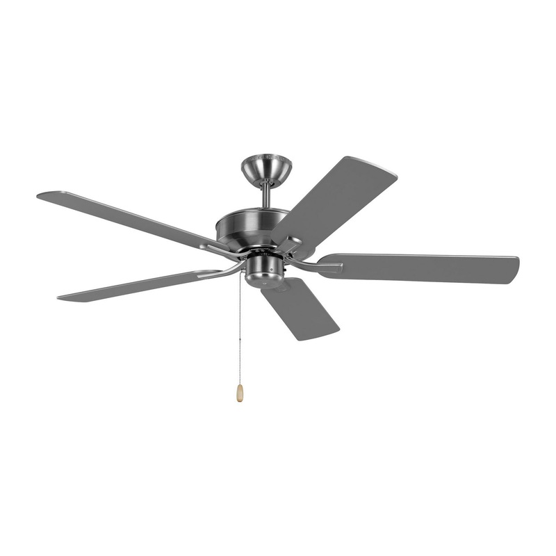Generation Lighting 5LD52BS Linden 52'' Ceiling Fan, Brushed Steel