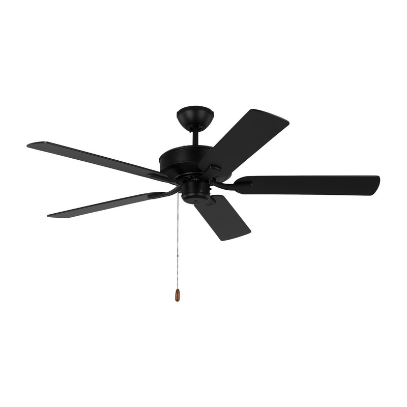 Generation Lighting 5LD52MBK Linden 52'' Ceiling Fan, Midnight Black