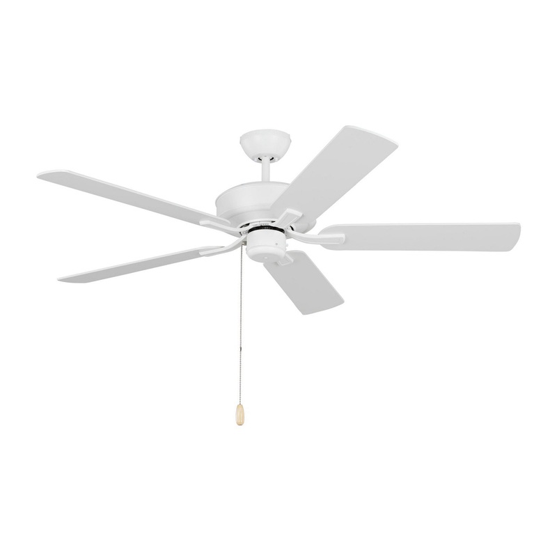 Generation Lighting 5LD52RZW Linden 52'' Ceiling Fan, Matte White