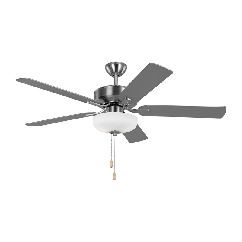 Generation Lighting 5LDDC52BSD Linden 52"Ceiling Fan, Brushed Steel