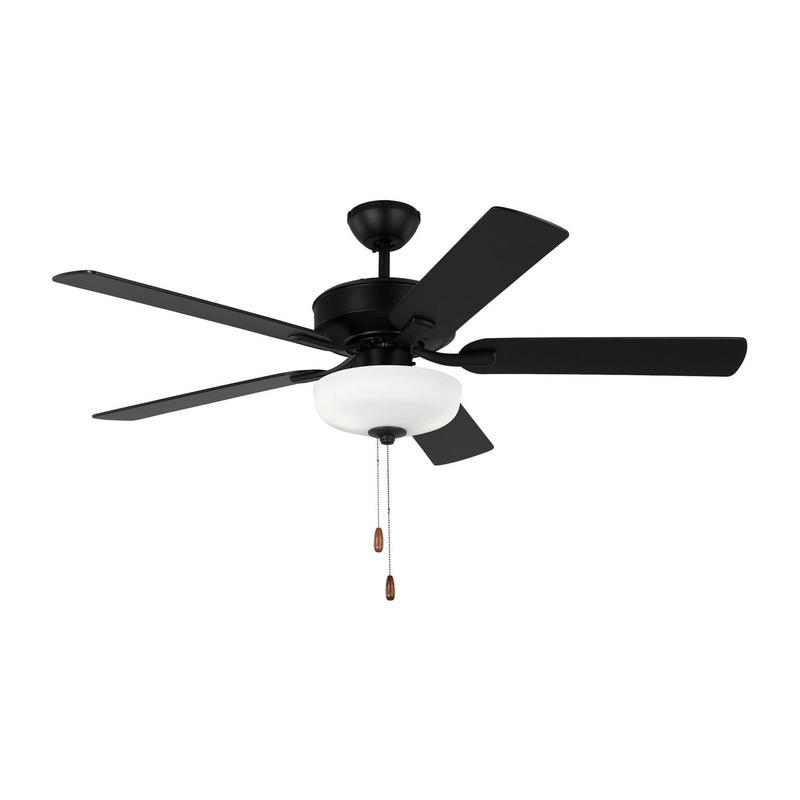 Generation Lighting 5LDDC52MBKD Linden 52"Ceiling Fan, Midnight Black