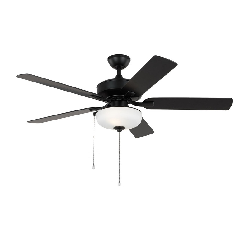 Generation Lighting 5LDO52MBKD Linden 52"Ceiling Fan, Midnight Black