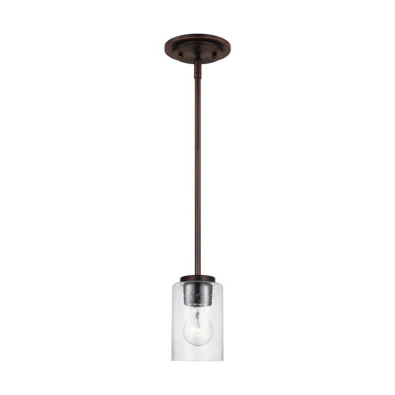 Generation Lighting 61170-710 Oslo One Light Mini-Pendant, Bronze