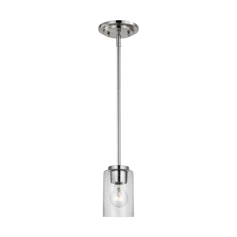 Generation Lighting 61170-962 Oslo One Light Mini-Pendant, Brushed Nickel