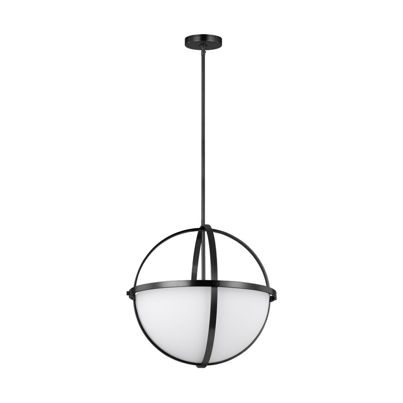 Generation Lighting 6624603EN3-112 Alturas Three Light Pendant, Midnight Black