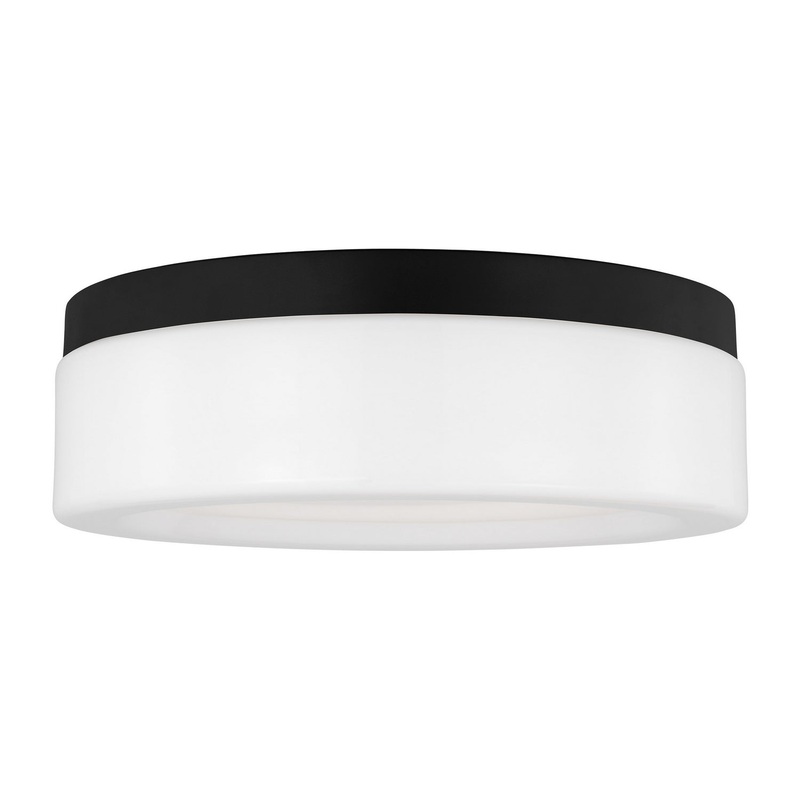 Generation Lighting 7569093S-112 Rhett LED Flush Mount, Midnight Black