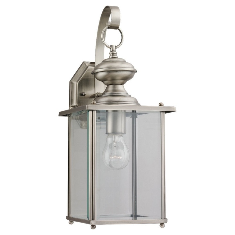 Generation Lighting 8458-965 Jamestowne One Light Outdoor Wall Lantern, Antique Brushed Nickel