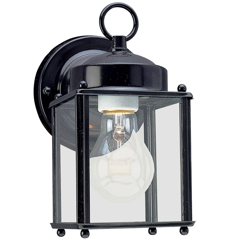 Generation Lighting 8592-12 New Castle One Light Outdoor Wall Lantern, Black