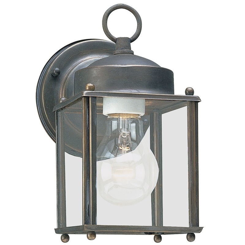 Generation Lighting 8592-71 New Castle One Light Outdoor Wall Lantern, Antique Bronze