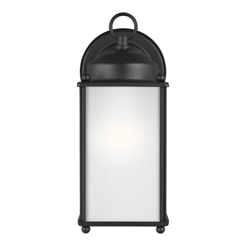 Generation Lighting 8593001-12 New Castle One Light Outdoor Wall Lantern, Black