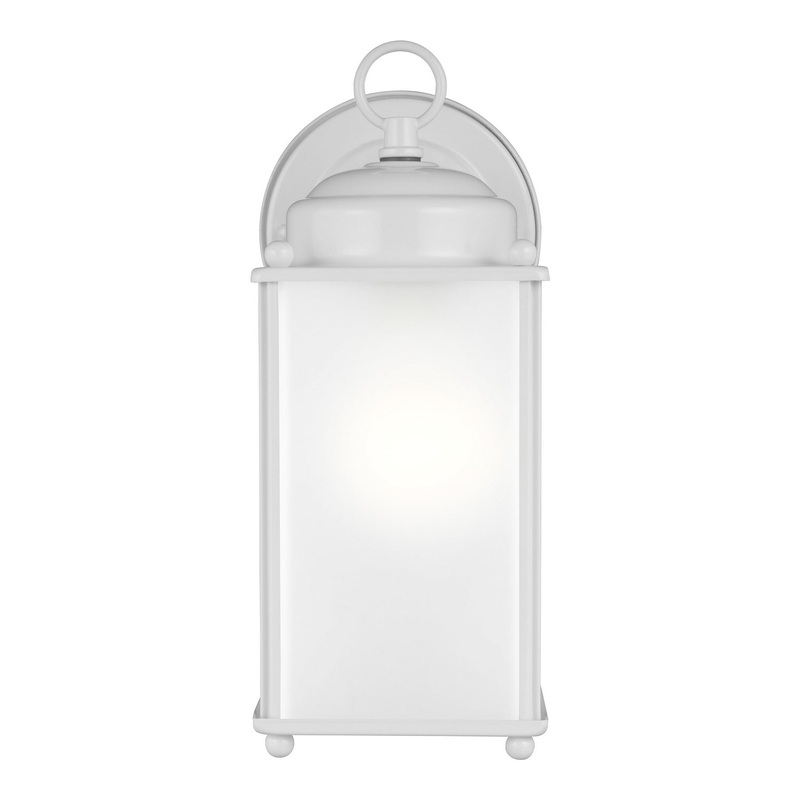 Generation Lighting 8593001-15 New Castle One Light Outdoor Wall Lantern, White