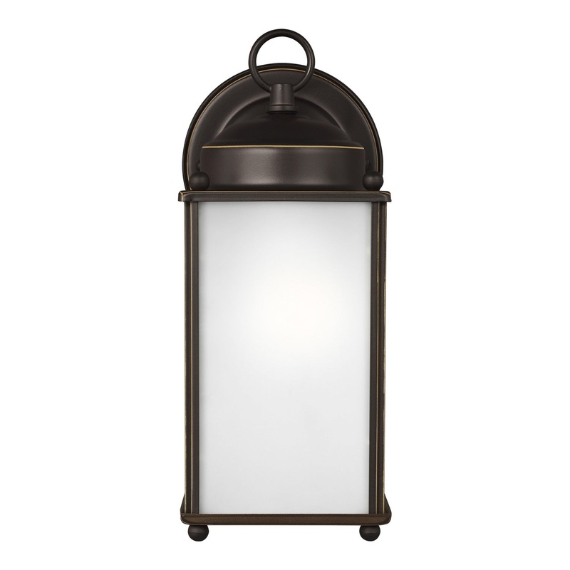 Generation Lighting 8593001-71 New Castle One Light Outdoor Wall Lantern, Antique Bronze