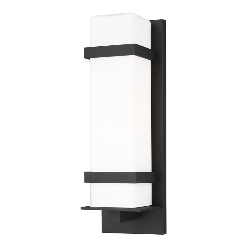 Generation Lighting 8620701EN3-12 Alban One Light Outdoor Wall Lantern, Black