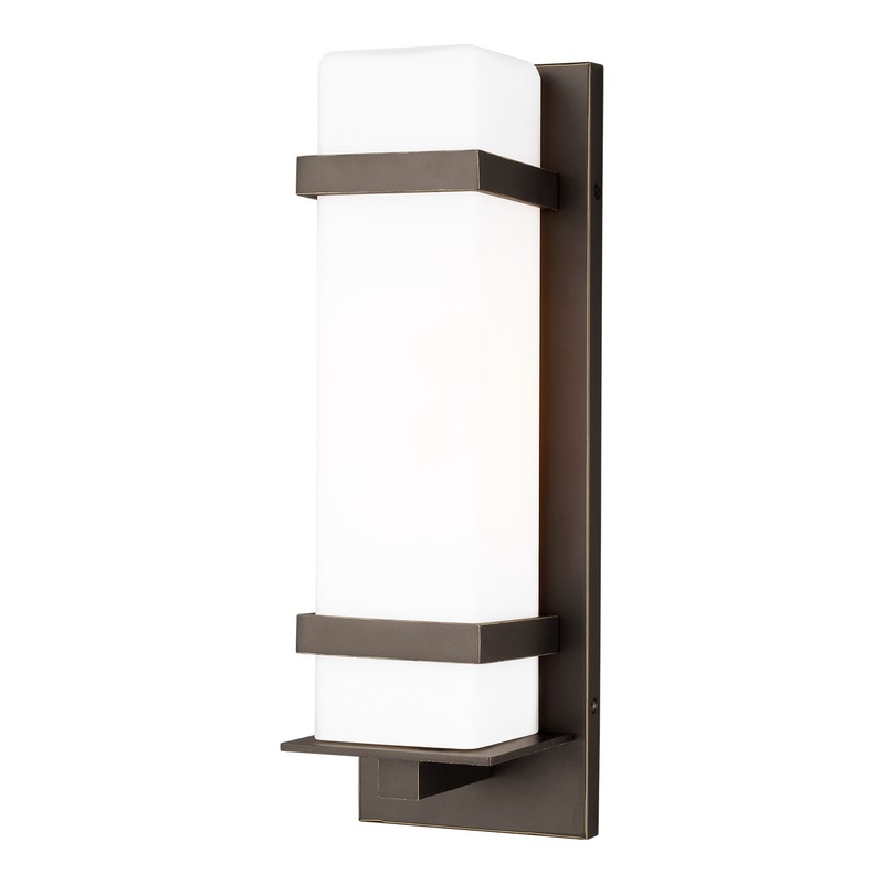 Generation Lighting 8620701EN3-71 Alban One Light Outdoor Wall Lantern, Antique Bronze
