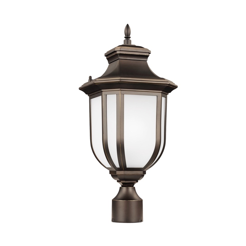 Generation Lighting 8236301-71 Childress One Light Outdoor Post Lantern, Antique Bronze