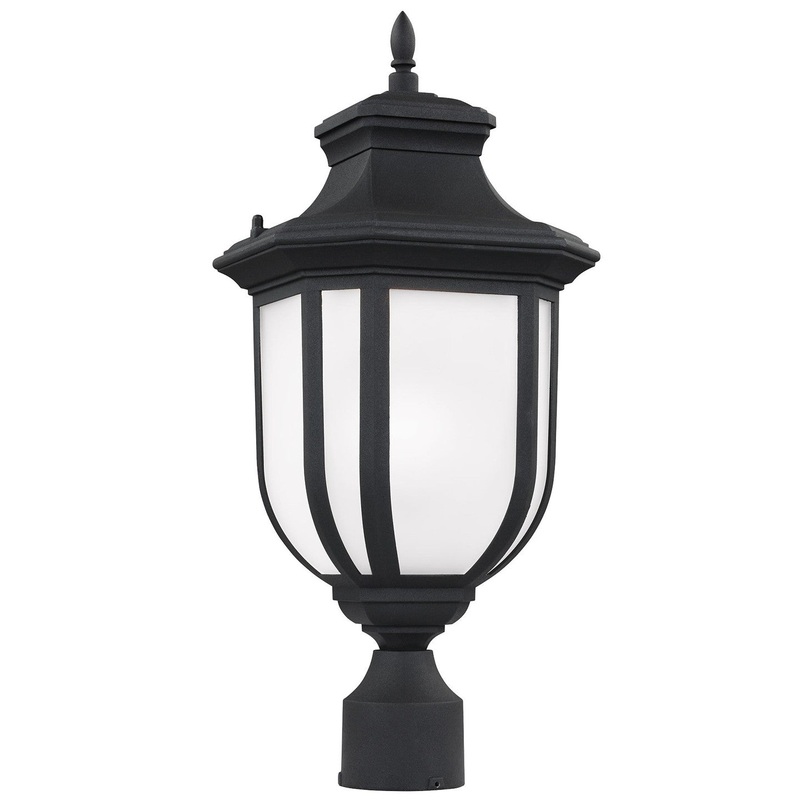 Generation Lighting 8236301EN3-12 Childress One Light Outdoor Post Lantern, Black