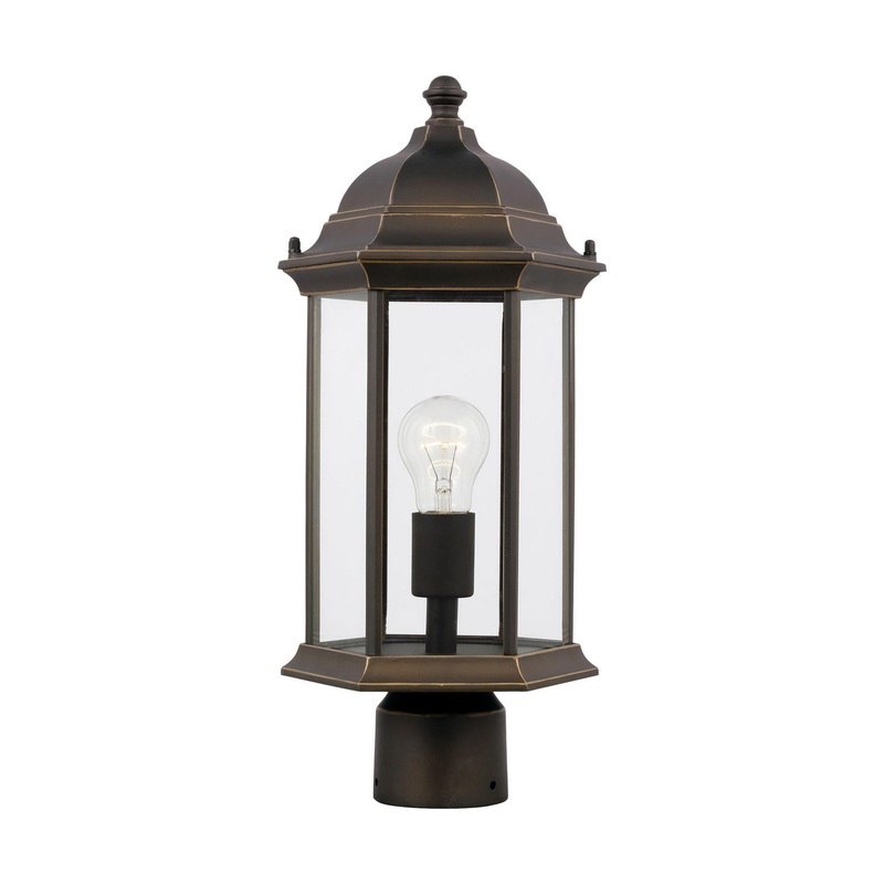 Generation Lighting 8238601-71 Sevier One Light Outdoor Post Lantern, Antique Bronze