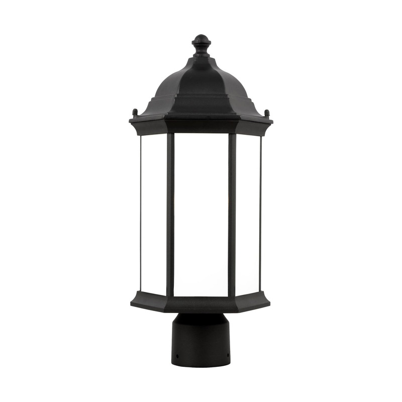 Generation Lighting 8238651EN3-12 Sevier One Light Outdoor Post Lantern, Black
