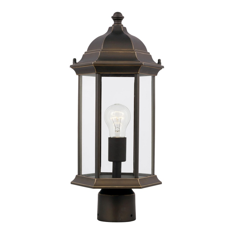 Generation Lighting 8238651EN3-71 Sevier One Light Outdoor Post Lantern, Antique Bronze