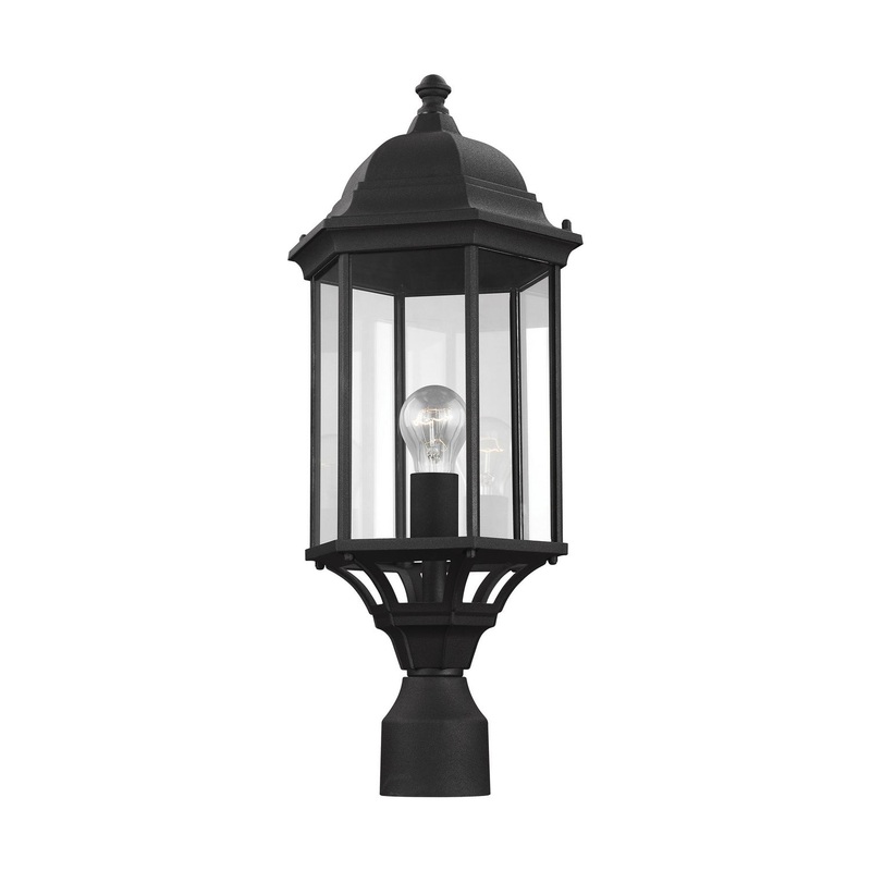 Generation Lighting 8238701-12 Sevier One Light Outdoor Post Lantern, Black