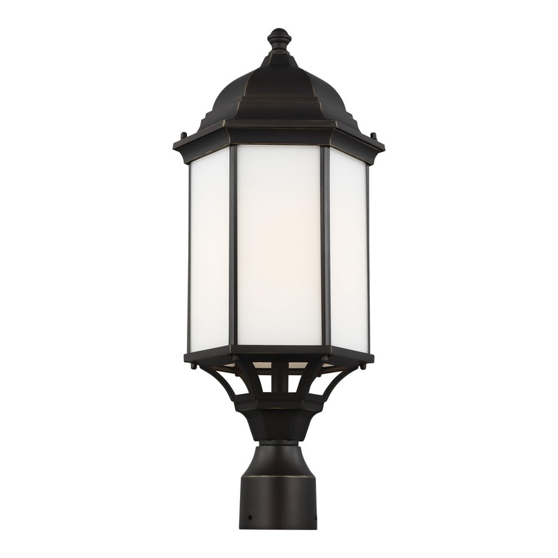 Generation Lighting 8238751-71 Sevier One Light Outdoor Post Lantern, Antique Bronze
