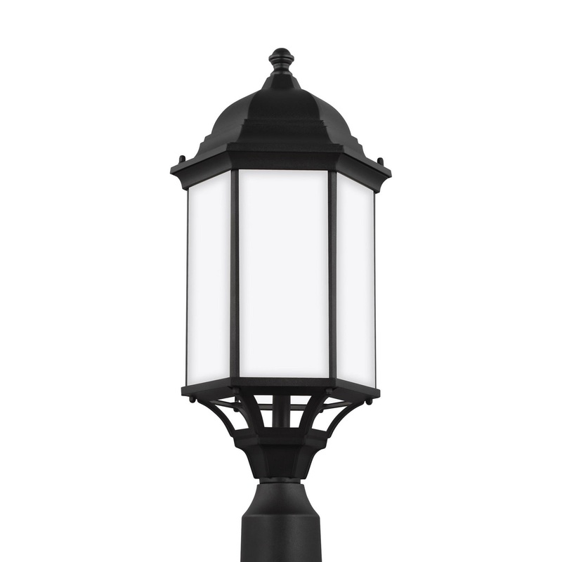 Generation Lighting 8238751EN3-12 Sevier One Light Outdoor Post Lantern, Black