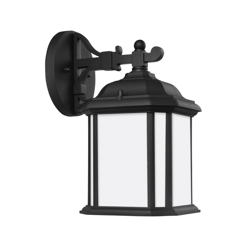 Generation Lighting 84529-12 Kent One Light Outdoor Wall Lantern, Black