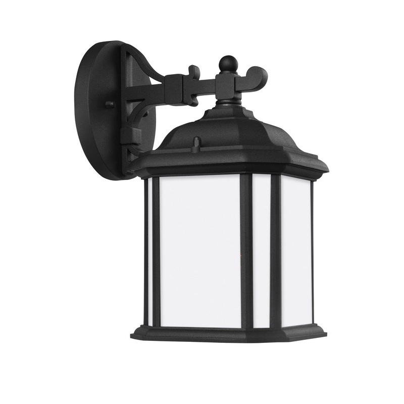 Generation Lighting 84529EN3-12 Kent One Light Outdoor Wall Lantern, Black