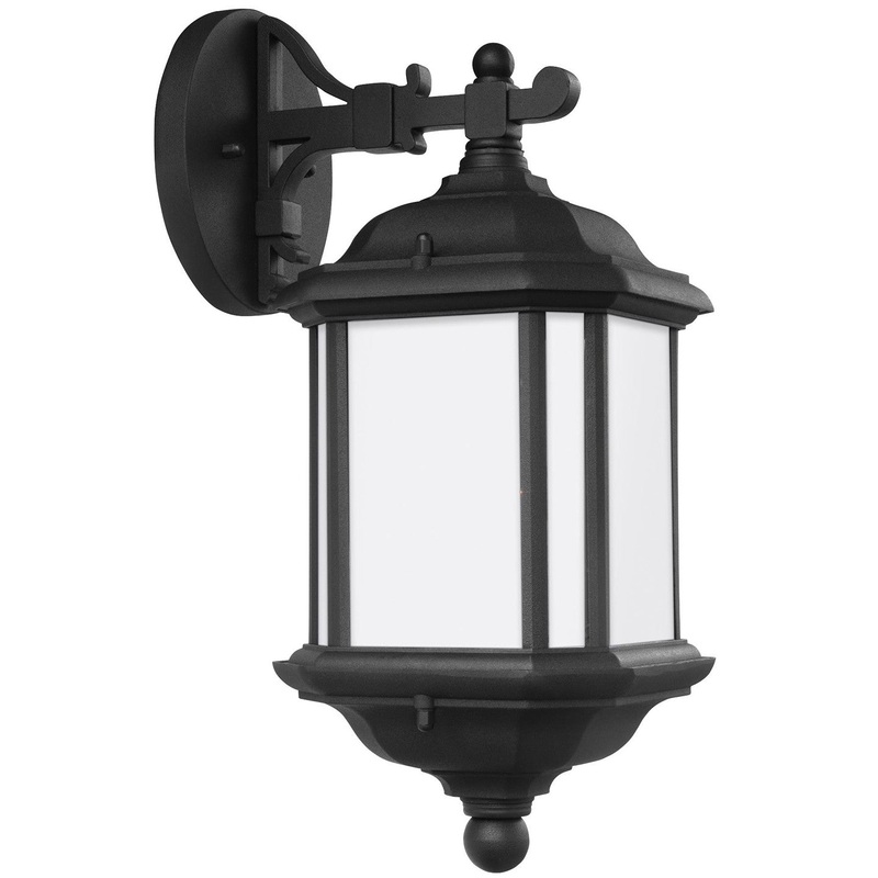 Generation Lighting 84530EN3-12 Kent One Light Outdoor Wall Lantern, Black