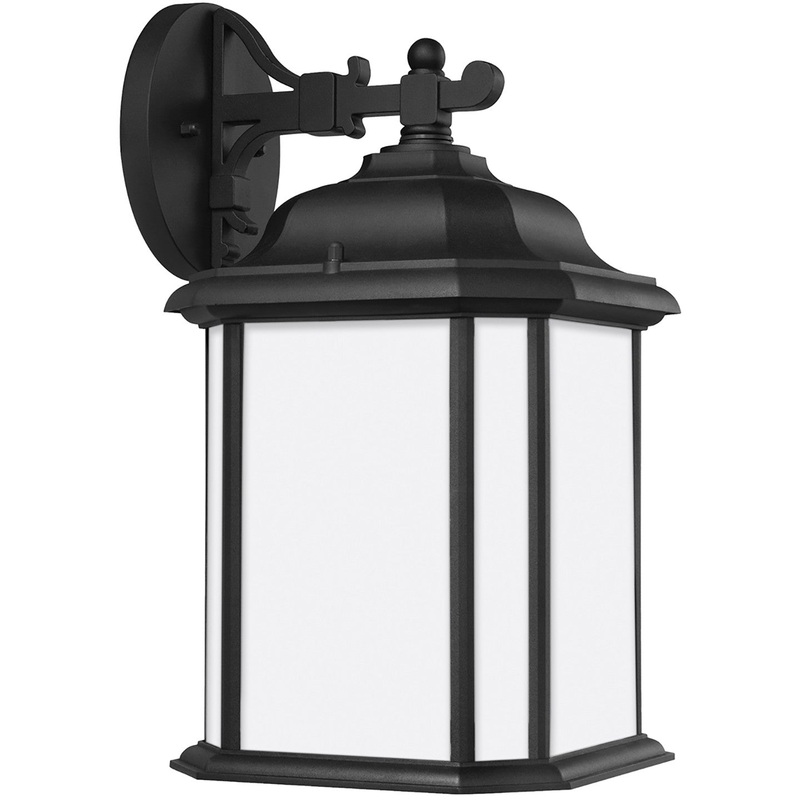 Generation Lighting 84531-12 Kent One Light Outdoor Wall Lantern, Black