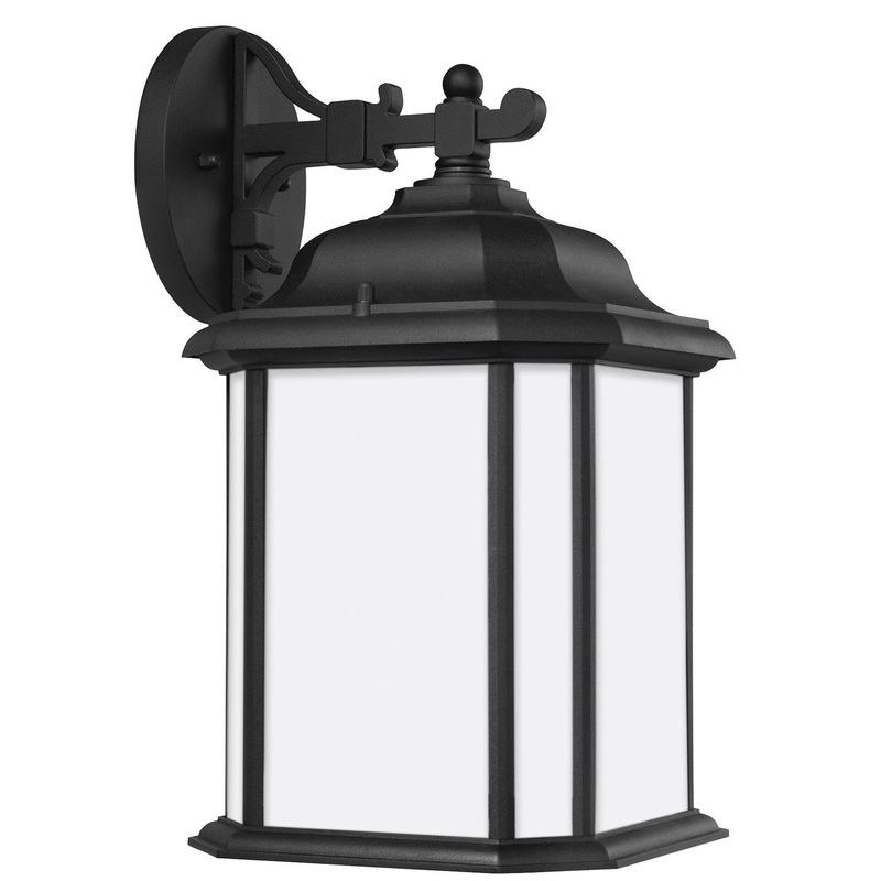 Generation Lighting 84531EN3-12 Kent One Light Outdoor Wall Lantern, Black