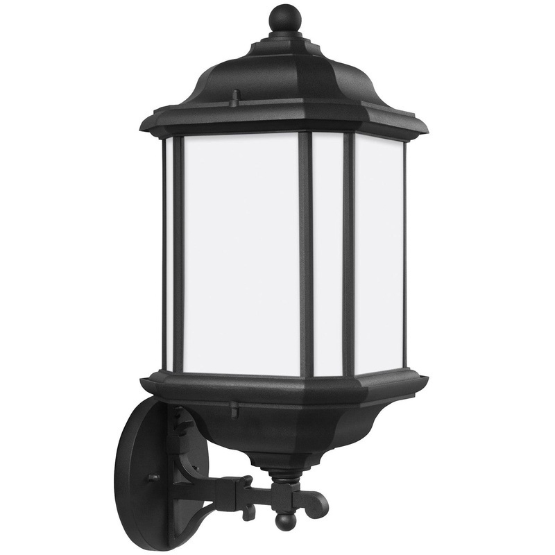 Generation Lighting 84532EN3-12 Kent One Light Outdoor Wall Lantern, Black